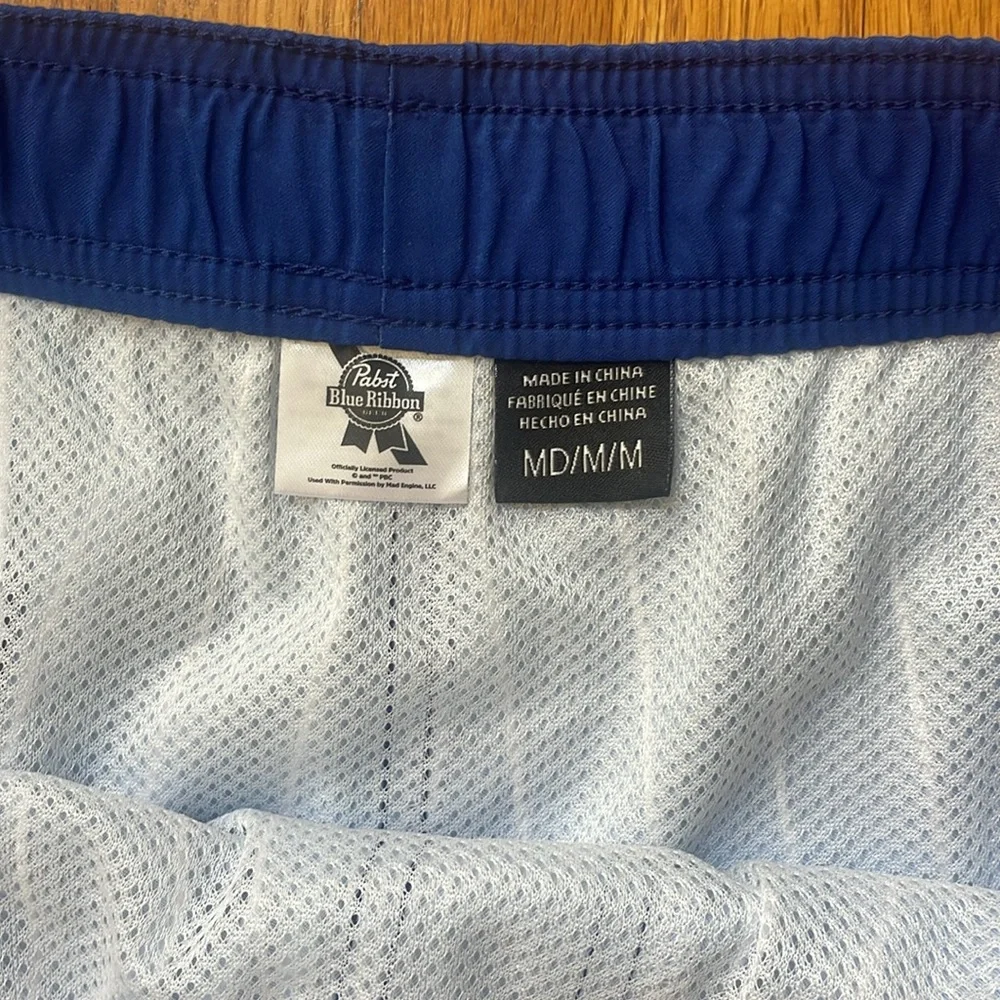 Pabst Blue Ribbon Beer Swim Trunks Boardshorts - Medium